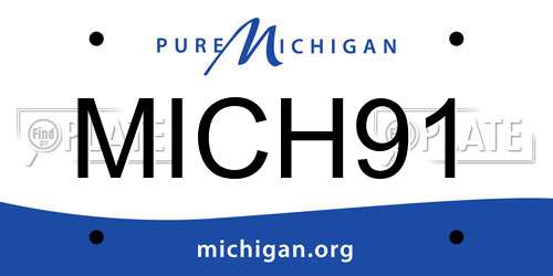 MICH91 Michigan License Plate