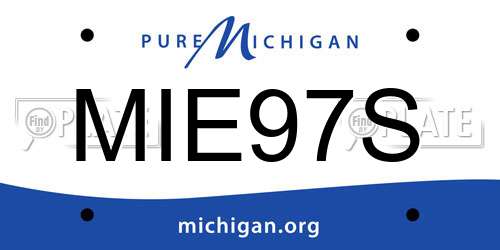 MIE97S Michigan License Plate