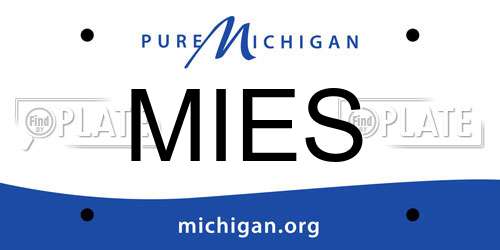 MIES Michigan License Plate