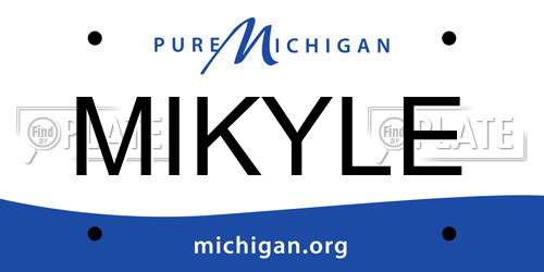 MIKYLE Michigan License Plate