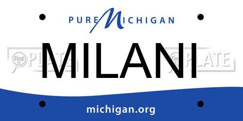 MILANI Michigan License Plate