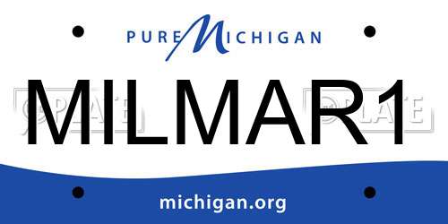 MILMAR1 Michigan License Plate