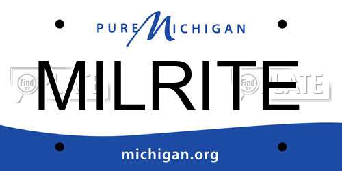 MILRITE Michigan License Plate