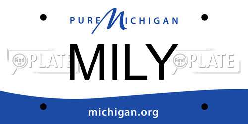 MILY Michigan License Plate