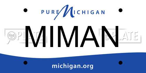 MIMAN Michigan License Plate