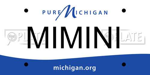 MIMINI Michigan License Plate