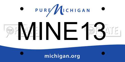 MINE13 Michigan License Plate