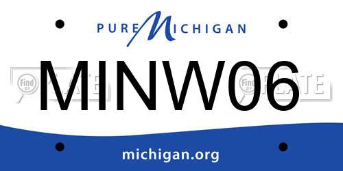 MINW06 Michigan License Plate