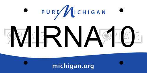 MIRNA10 Michigan License Plate