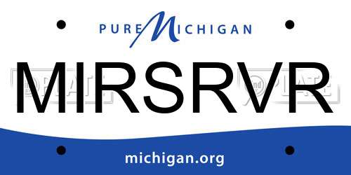 MIRSRVR Michigan License Plate