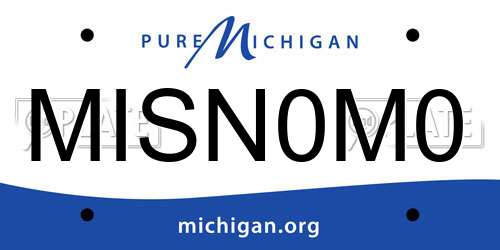 MISN0M0 Michigan License Plate