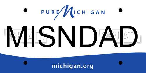 MISNDAD Michigan License Plate