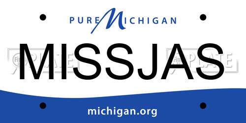 MISSJAS Michigan License Plate