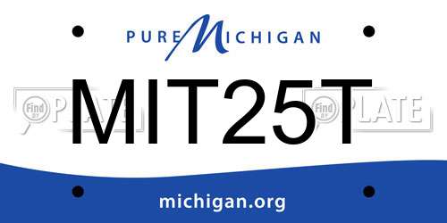 MIT25T Michigan License Plate