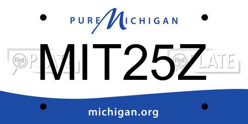 MIT25Z Michigan License Plate
