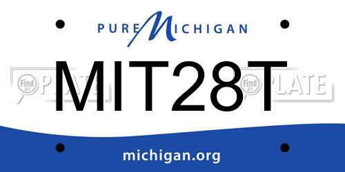 MIT28T Michigan License Plate