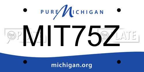 MIT75Z Michigan License Plate