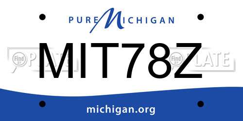 MIT78Z Michigan License Plate