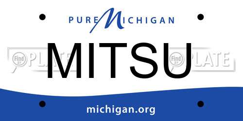 MITSU Michigan License Plate