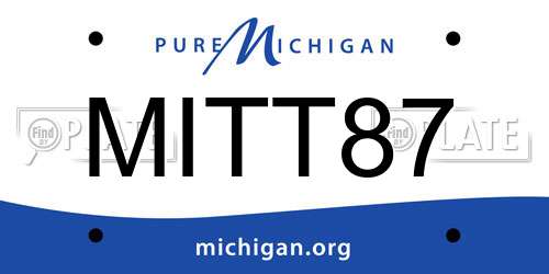 MITT87 Michigan License Plate