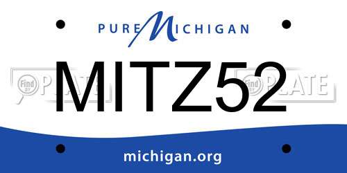 MITZ52 Michigan License Plate