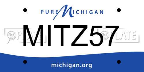 MITZ57 Michigan License Plate