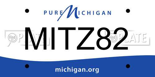 MITZ82 Michigan License Plate