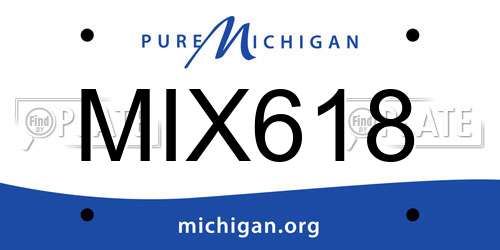 MIX618 Michigan License Plate
