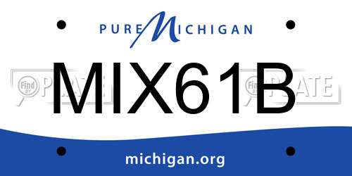 MIX61B Michigan License Plate
