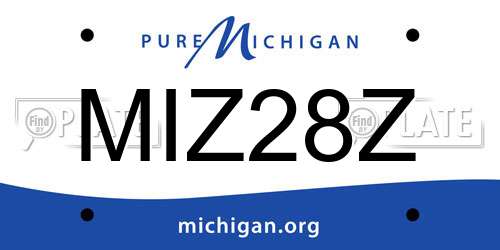 MIZ28Z Michigan License Plate