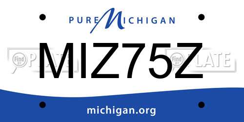 MIZ75Z Michigan License Plate
