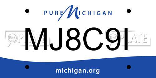 MJ8C9I Michigan License Plate