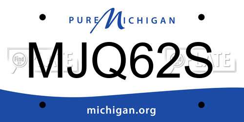 MJQ62S Michigan License Plate