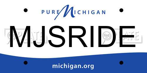 MJSRIDE Michigan License Plate