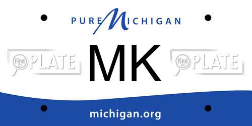 MK Michigan License Plate