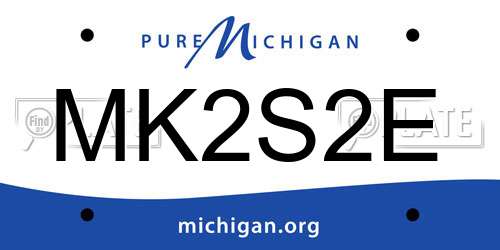 MK2S2E Michigan License Plate