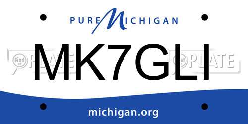 MK7GLI Michigan License Plate
