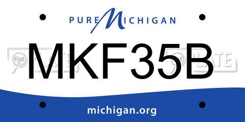 MKF35B Michigan License Plate