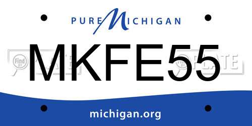 MKFE55 Michigan License Plate