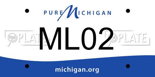 ML02 Michigan License Plate