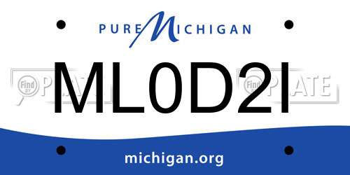 ML0D2I Michigan License Plate