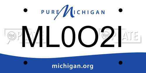 ML0O2I Michigan License Plate