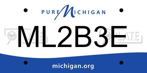 ML2B3E Michigan License Plate