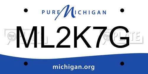 ML2K7G Michigan License Plate