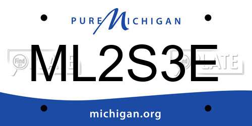 ML2S3E Michigan License Plate