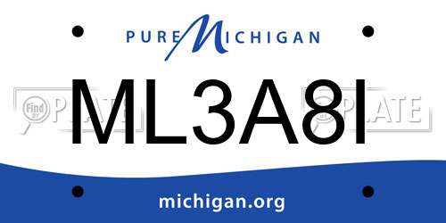 ML3A8I Michigan License Plate