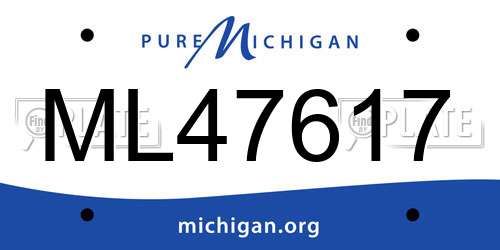 ML47617 Michigan License Plate