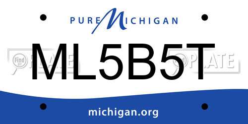 ML5B5T Michigan License Plate