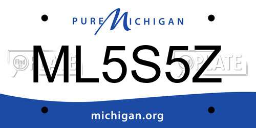 ML5S5Z Michigan License Plate