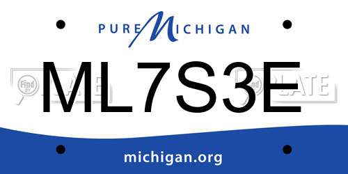 ML7S3E Michigan License Plate